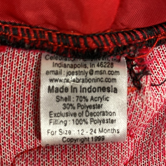 Celebration Halloween plush zip one piece ladybug costume 12-24m - Picture 6 of 6